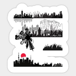 Cityscape, Skylines. Sticker